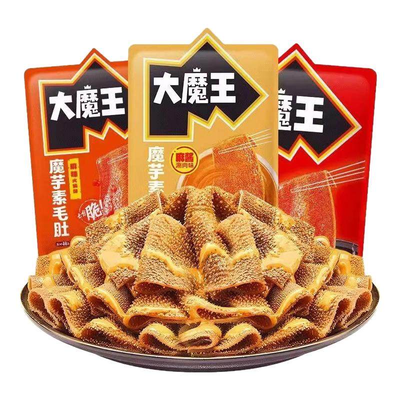 盐津铺子大魔王六必居麻酱素毛肚魔芋爽魔芋毛肚休闲小吃零食解馋