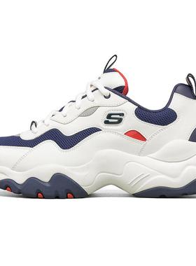 斯凯奇男鞋秋冬熊猫鞋新款官方厚底老爹鞋子男士休闲鞋男款运动鞋