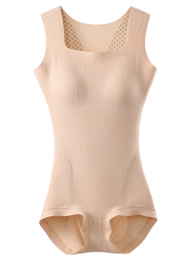 琐思无痕连体塑身衣收腹束腰收肚子免穿文胸后脱塑形束身美体内衣