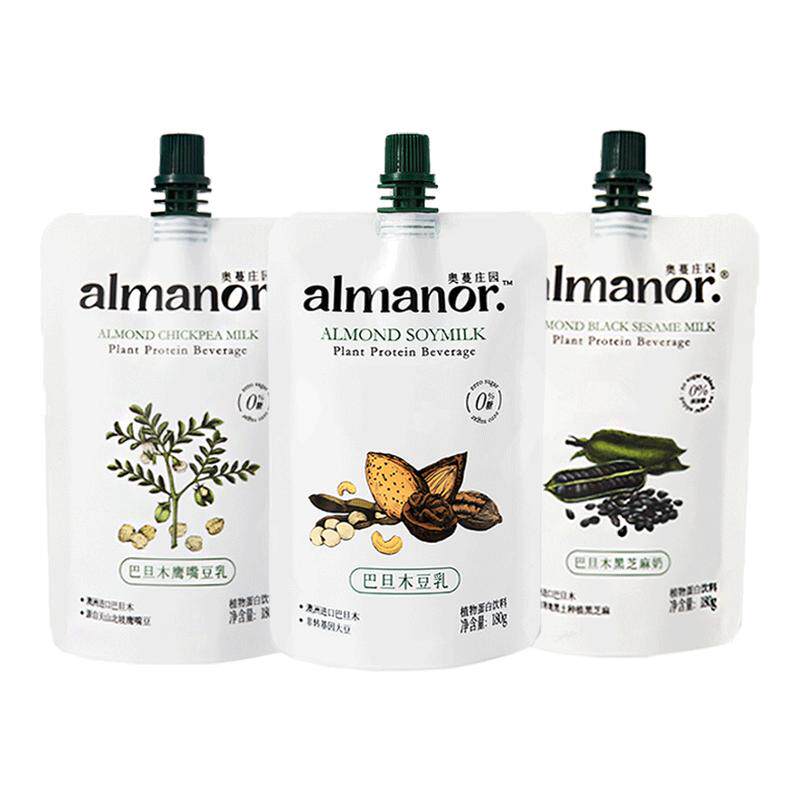 almanor奥蔓庄园巴旦木豆乳营养豆奶黑芝麻奶儿童孕妇坚果植物奶