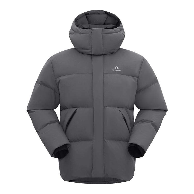 高蓬松高充绒量，高品质鸭绒，防风拒水防寒