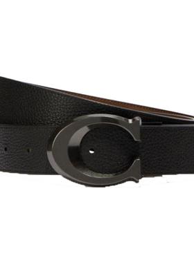 COACH/蔻驰纯色徽标男士腰带皮带CQ013