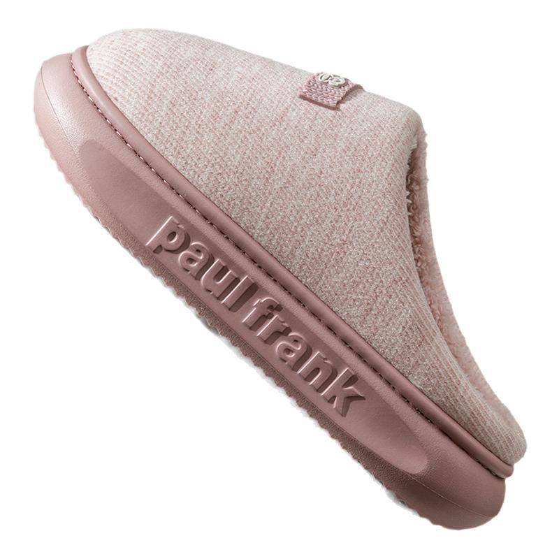 大嘴猴冬季简约男女加厚棉拖鞋