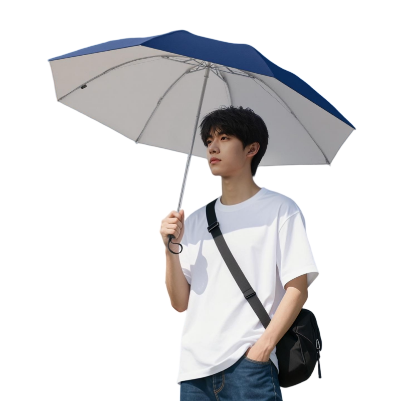 天堂伞三折银胶防晒防紫外线遮阳伞晴雨两用伞8骨加大加固可印制