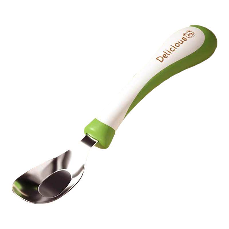 316L不绣钢儿童学生吃饭元宝勺