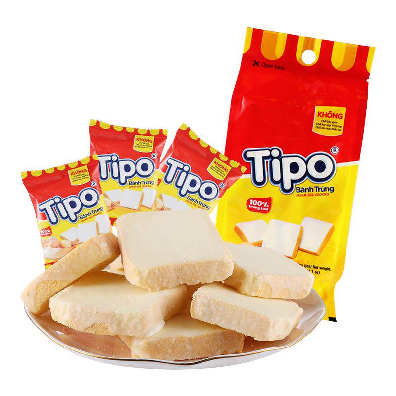 越南进口tipo面包干牛奶味饼干椰子味干烙蛋糕懒人早餐零食品小吃