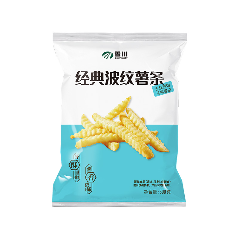 雪川食品冷冻半成品波纹薯500g