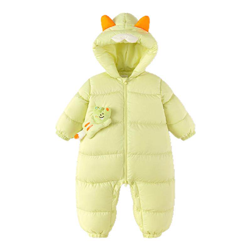 巴拉巴拉婴儿羽绒连体衣女童爬服宝宝外出服鹅绒抱衣儿童冬装童装
