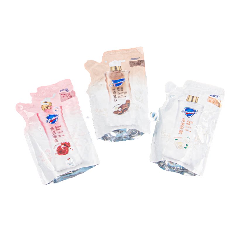 舒肤佳红石榴山茶花乌木玫瑰净透沐浴露纯白清香清洁袋装补充装