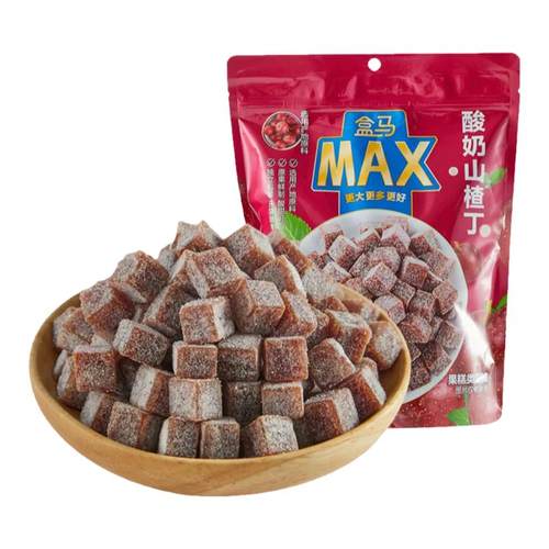 盒马MAX酸奶山楂丁728g蜜饯果干
