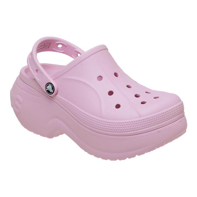 Crocs卡骆驰贝拉洞洞鞋户外沙滩鞋包头高跟女鞋厚底凉鞋|210062