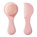 十月结晶婴儿梳子软毛刷套装幼儿男女宝宝胎毛梳头+小方巾口水巾