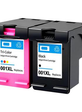 健墨适用小米米家喷墨打印一体机墨盒001黑彩色打印机mi all in one专用可加墨水家用照片办公作业墨水盒连喷