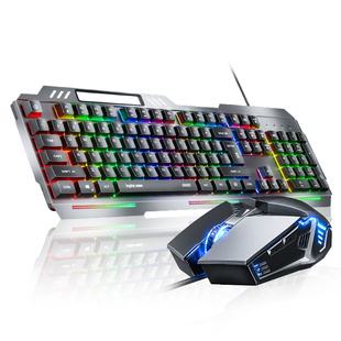 英菲克K2键盘鼠标套装 机 有线游戏电竞办公低噪男生电脑专用台式