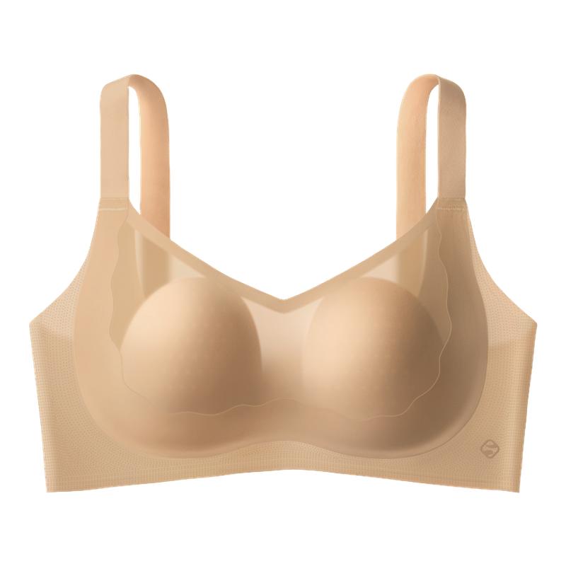 素肌良品大胸显小内衣聚拢防下垂