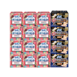 苏菲卫生巾姨妈巾超熟睡290夜用弹力贴身日用230组合装 80片官网