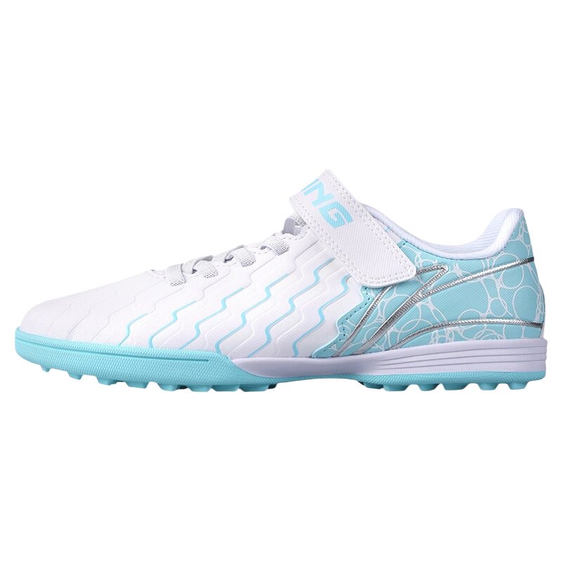 李宁足球鞋儿童碎钉男童女童专业比赛训练专用小学生白色运动鞋