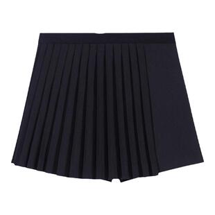 经典 气质黑色高腰阔腿休闲百褶短裤 秋冬女装 时尚 法式 Maje商场同款