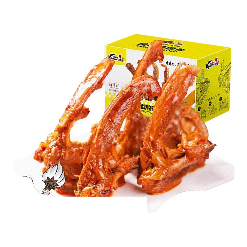 精武甜辣味鸭锁骨400g麻辣鸭肉休闲零食小吃卤味开袋即食鸭货速食