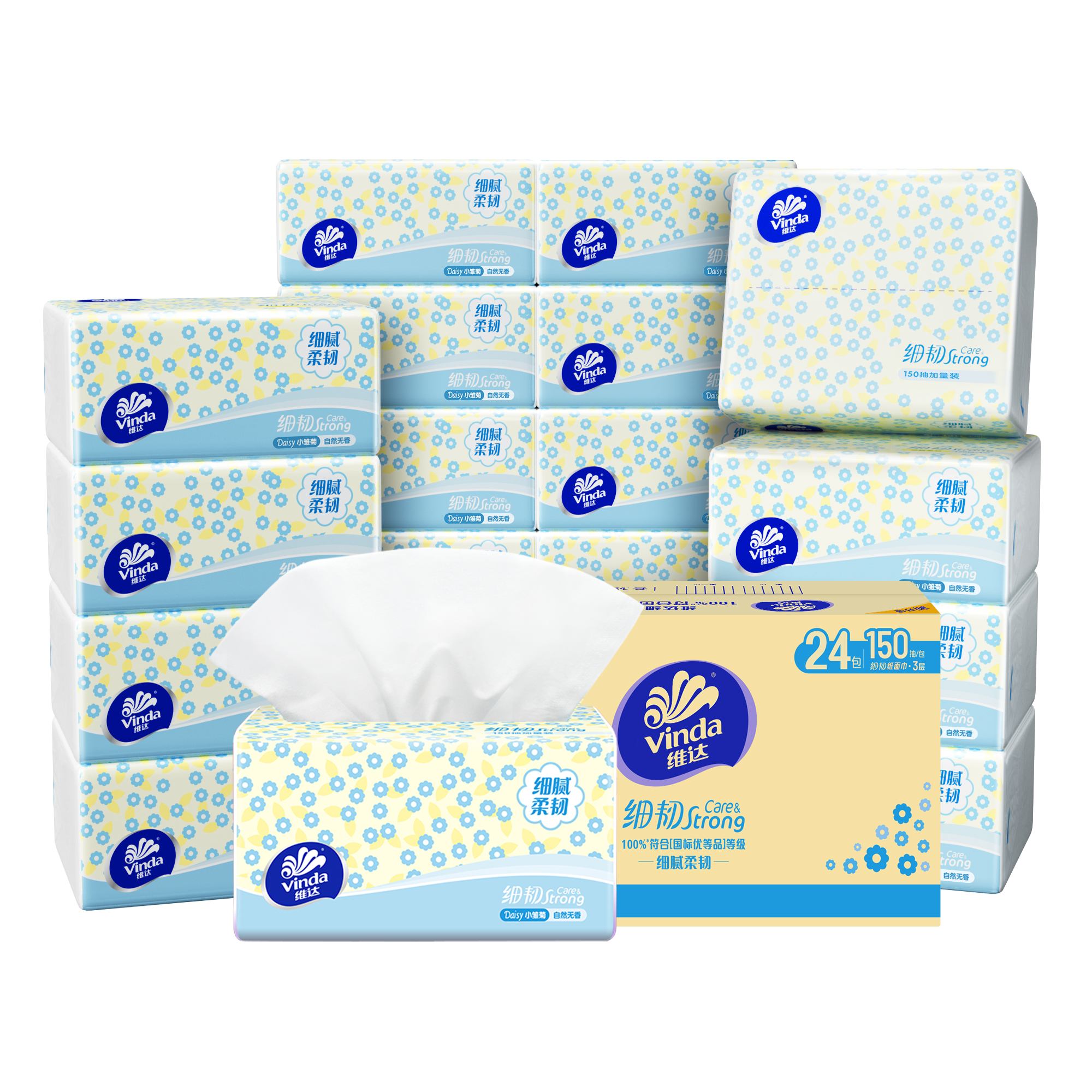 维达细韧抽纸150抽96包