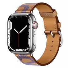 适用苹果applewatch11/10手表表带iwatch10手表带s11真皮S9皮质运动s8配件s7替换ultra2腕带se男女款S10高级3