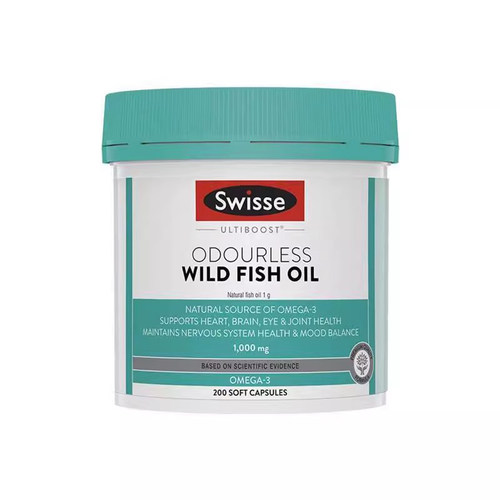 澳洲Swisse无腥味鱼油软胶囊欧米伽omega3中老年成人1000mg200粒