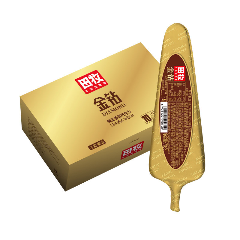 田牧鲜奶冰淇淋20支金钻脆皮鲜奶娃娃脸小雪人雪糕混合型冰激凌百