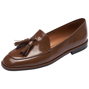 女10502 舒适真皮套脚乐福单鞋 莱尔斯丹莱福家族明星同款 春夏新款