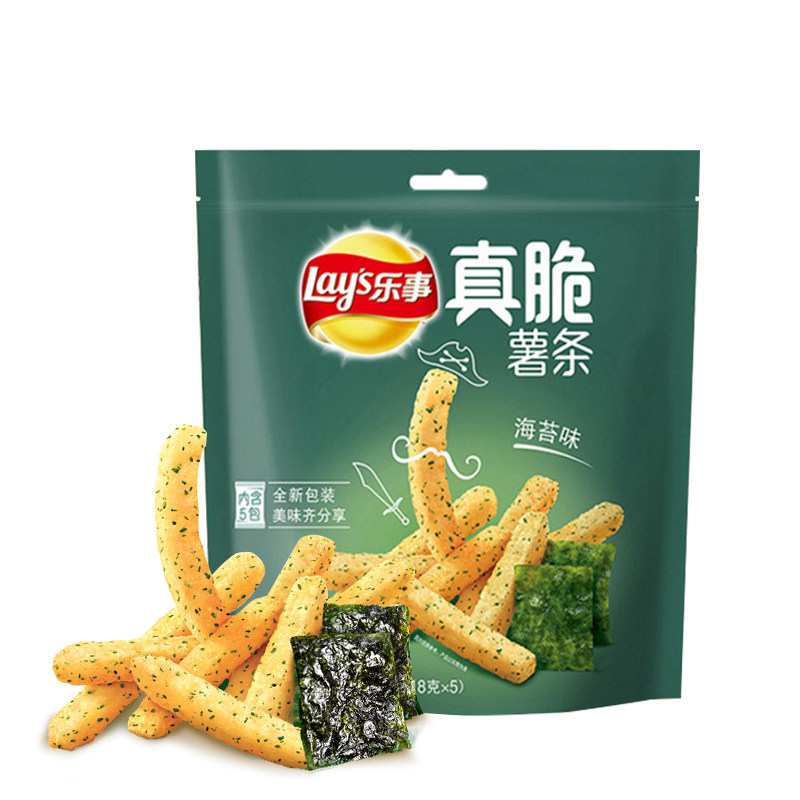 乐事真脆薯条90g*5袋薯条原味休闲食品小包批发零食
