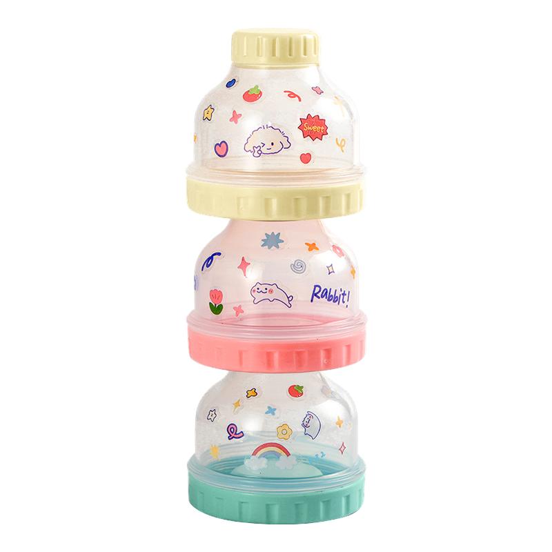 vcoool奶粉分装盒便携外出一餐一格独立奶粉盒米粉储存外带神器