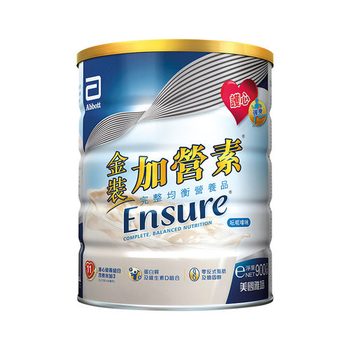 雅培港版金装加营素配方成人综合营养高钙香草味奶粉900g/罐