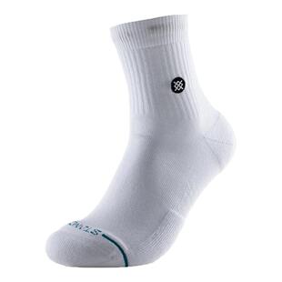 STANCE休闲系列袜子ICON356男女中筒袜3双装 透气白色运动休闲袜