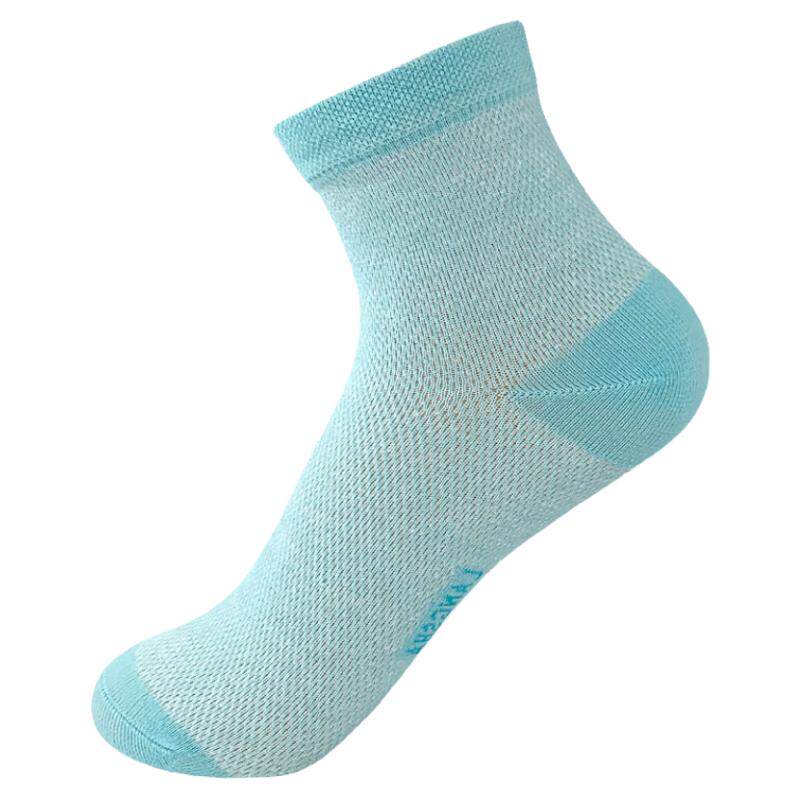 浪莎女秋冬纯棉袜透气吸汗四季网眼中筒袜100%棉甜美百搭女士袜子