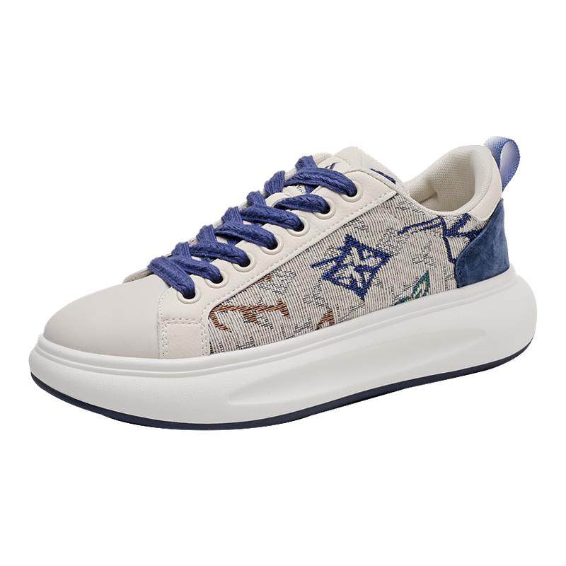 SENMA/森马国潮刺绣男厚底老爹鞋情侣款休闲鞋轻便运动鞋男滑板鞋,流行男鞋,时尚休闲鞋,淘宝优惠券,粉丝福利购,淘宝优惠卷