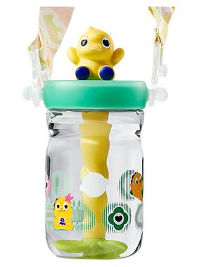 babycare恐龙冷萃儿童水杯吸管杯bbc霸王龙宝宝夏季喝水直饮杯
