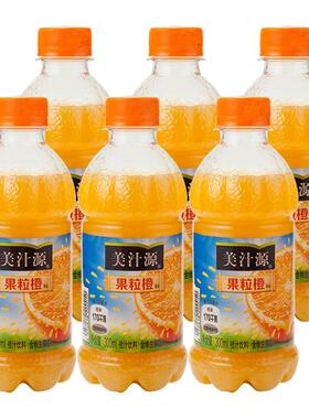 美汁源果粒橙小瓶装300ml*6/12瓶车载外出小瓶便携装-CLc