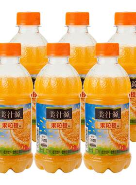 美汁源果粒橙小瓶装300ml*6/12瓶车载外出小瓶便携装-CLc