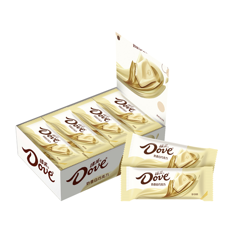 德芙奶香白巧156g盒装
