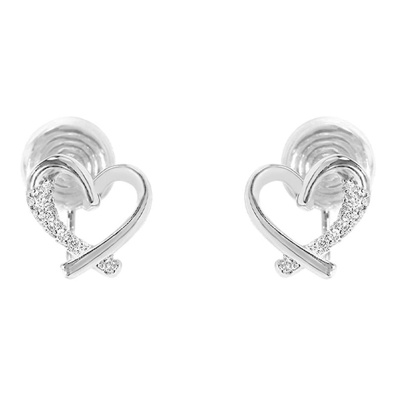 镂空银色爱心蚊香盘耳夹