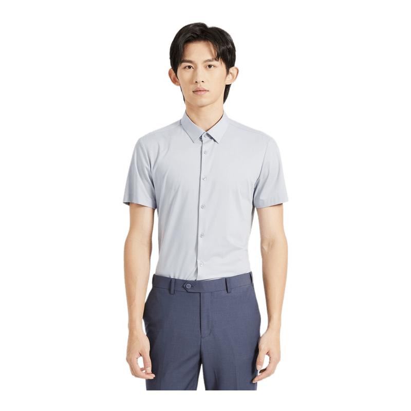 【桑蚕丝】利郎青年商务短袖衬衫男2025夏季休闲衬衣男Q4XZC010