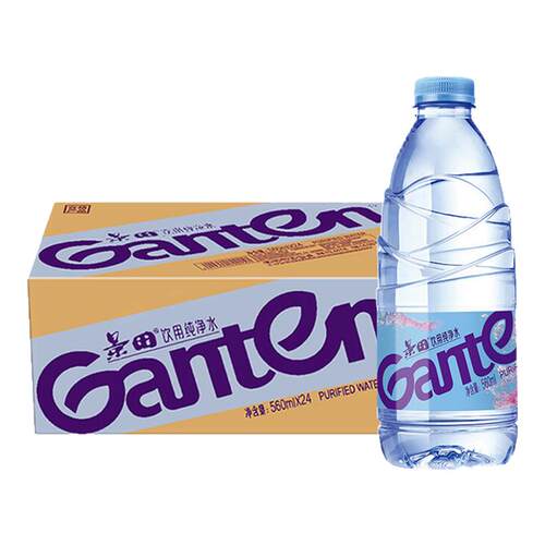 景田饮用纯净水560ml*24瓶整箱装