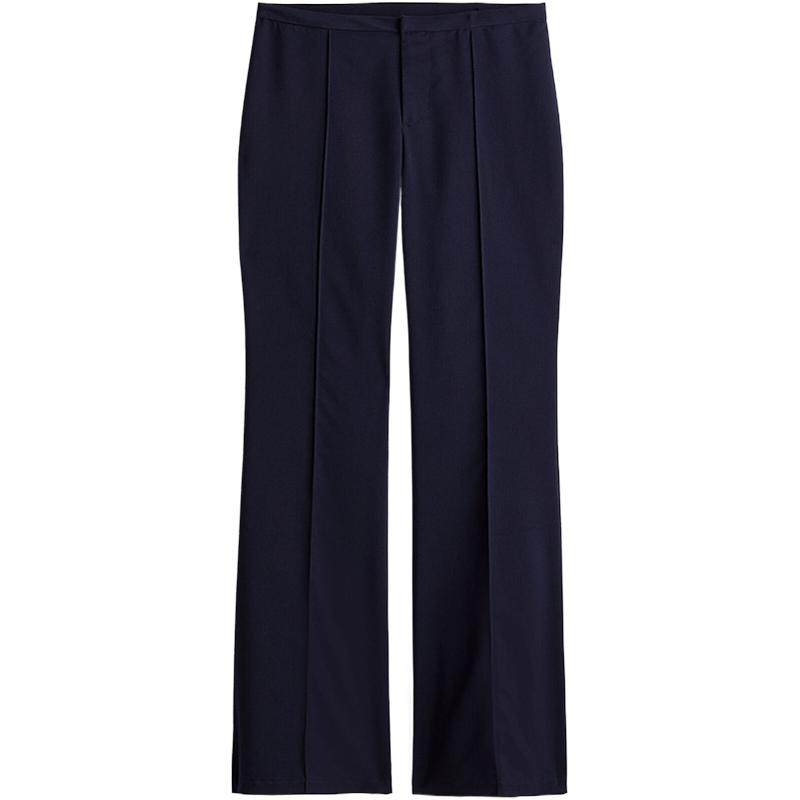 HM女装西装裤春季休闲潮流感修身时尚喇叭西裤1237336