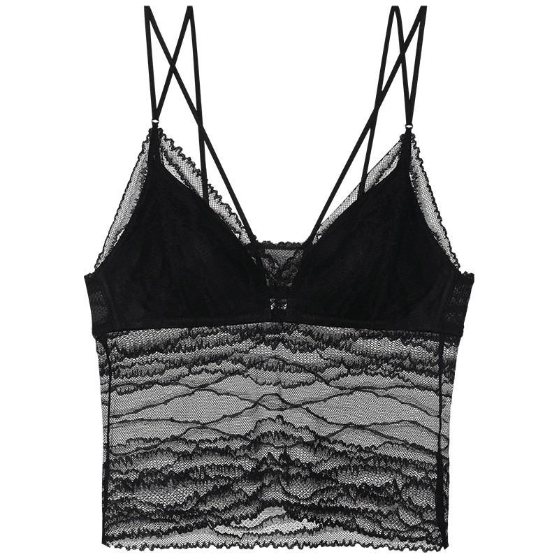 爱慕内衣女性感黑色蕾丝可内搭带杯文胸细吊带背心AM717201,女士内衣/男士内衣/家居服,保暖背心,淘宝优惠券,粉丝福利购,淘宝优惠卷