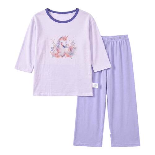红豆儿童睡衣纯棉家居服男童女童7A抗菌睡衣学生中大童空调服套装