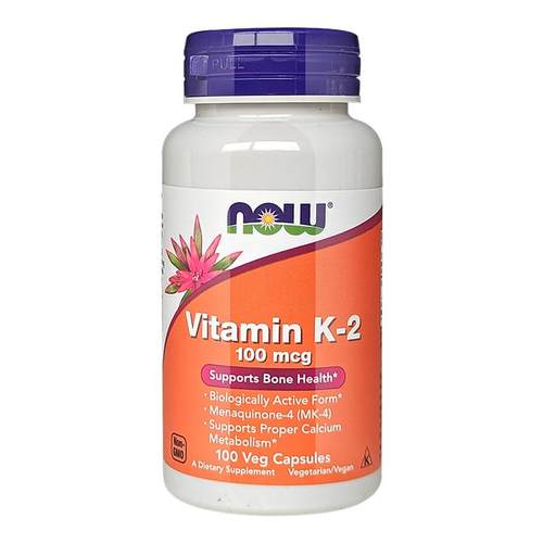 [2瓶]now foods诺奥vk2维生素k2mk4胶囊100粒*2美国原装进口K2