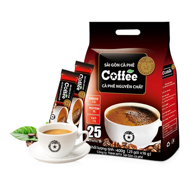 西贡原味咖啡400g越南进口正品三合一速溶咖啡粉袋装条装提神
