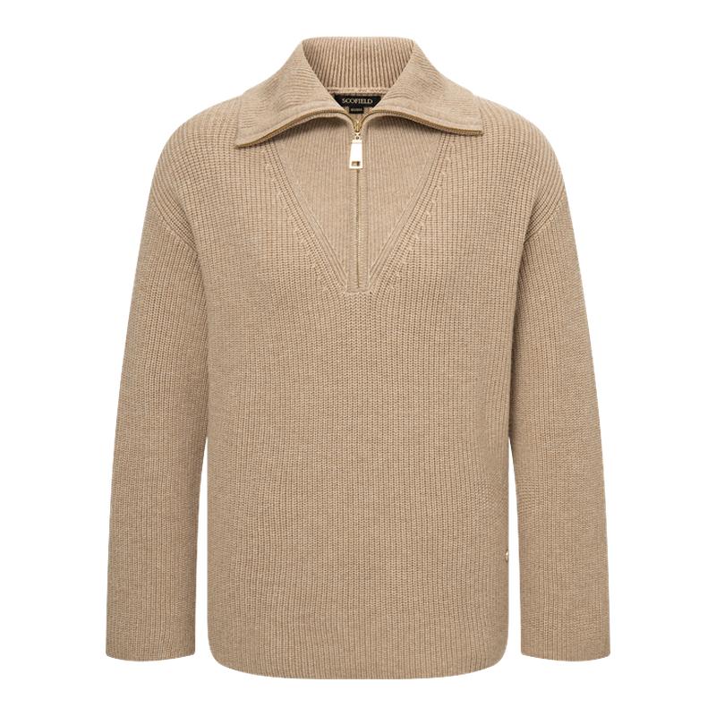 Scofield女装利落休闲翻领针织衫