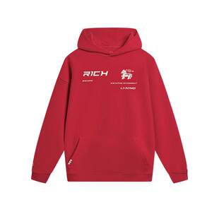 上衣休闲运动服男 马年红色长袖 李宁马上有钱卫衣女士春季 2026新款