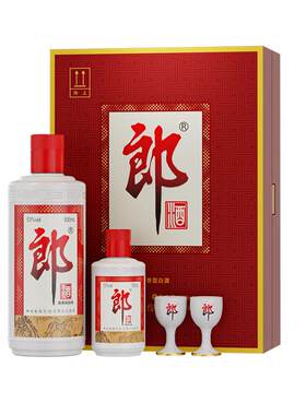 郎酒郎牌郎酒普郎 子母郎礼盒装53度高度酱香型白酒500ml+100ml