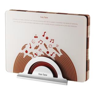 苏拉食光双鲜唱片菜板套装家用乌檀木实木抗菌切菜板厨房砧板案板